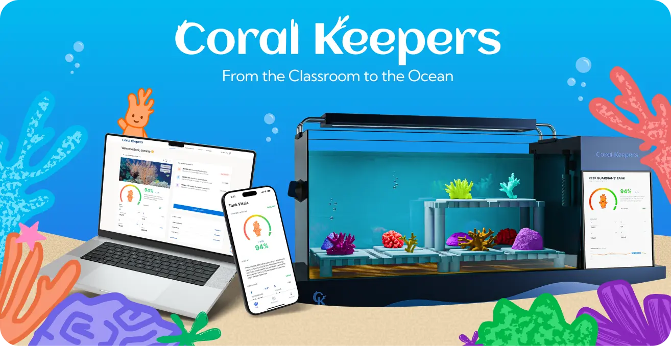 Coral Keepers solution hero mockup
