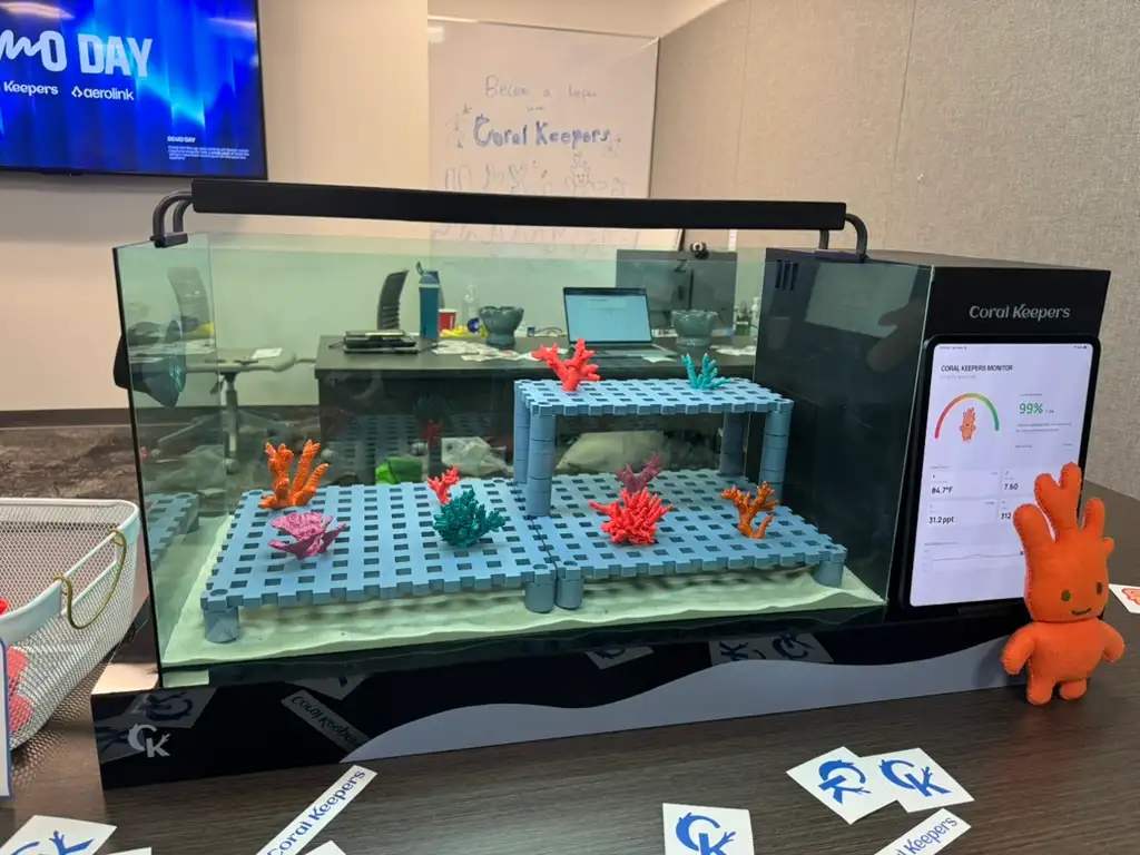Physical prototype of the finished coral tank