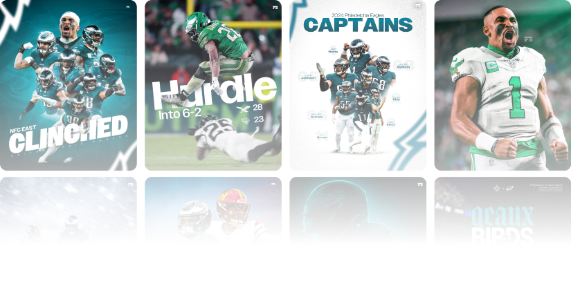 Flock Sports social media graphics gallery