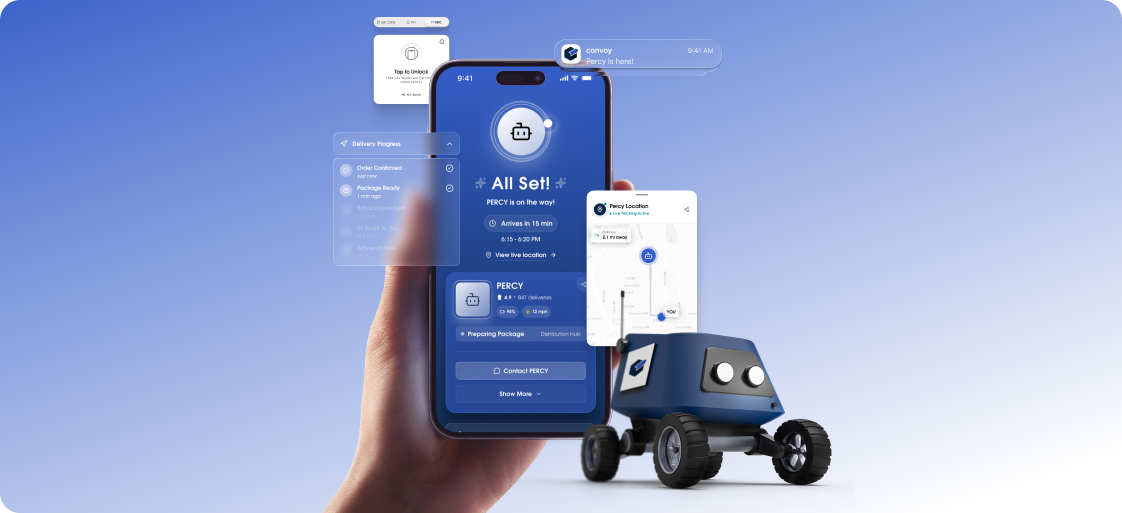 Convoy app screens