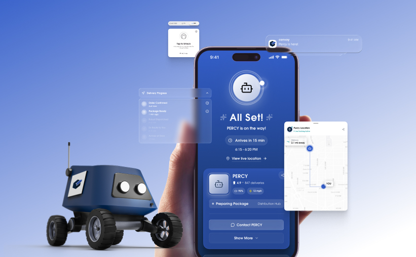 Convoy app screens