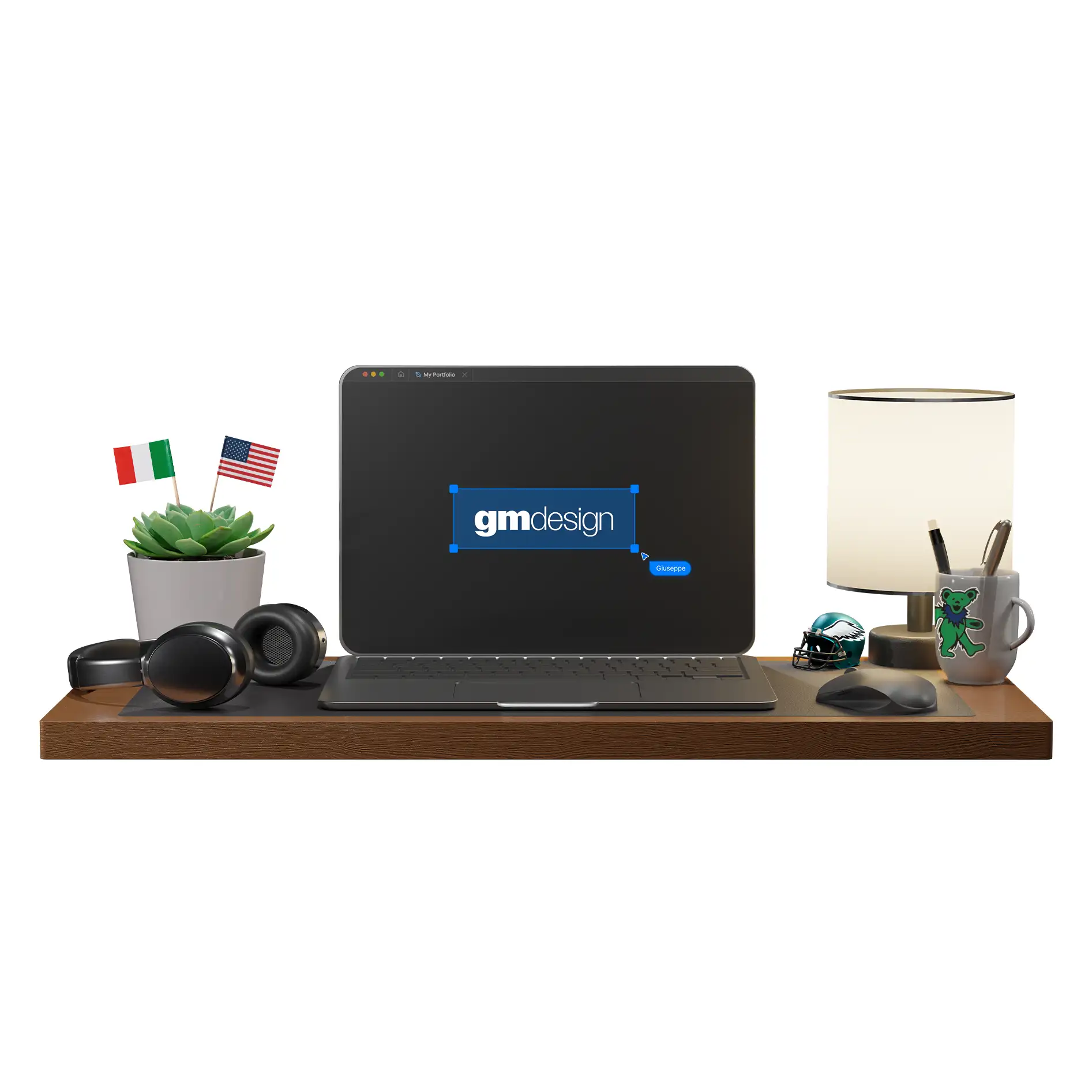 Blender desk scene